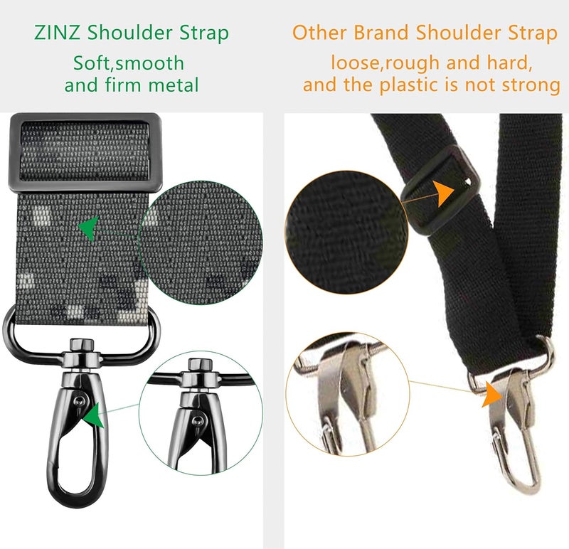 ZINZ Shoulder Strap 58" Ultra-Thick Fixed Padded and Adjustable Buckles Crossbody Strap for Briefcase Laptop Bag Luggage - Image 3